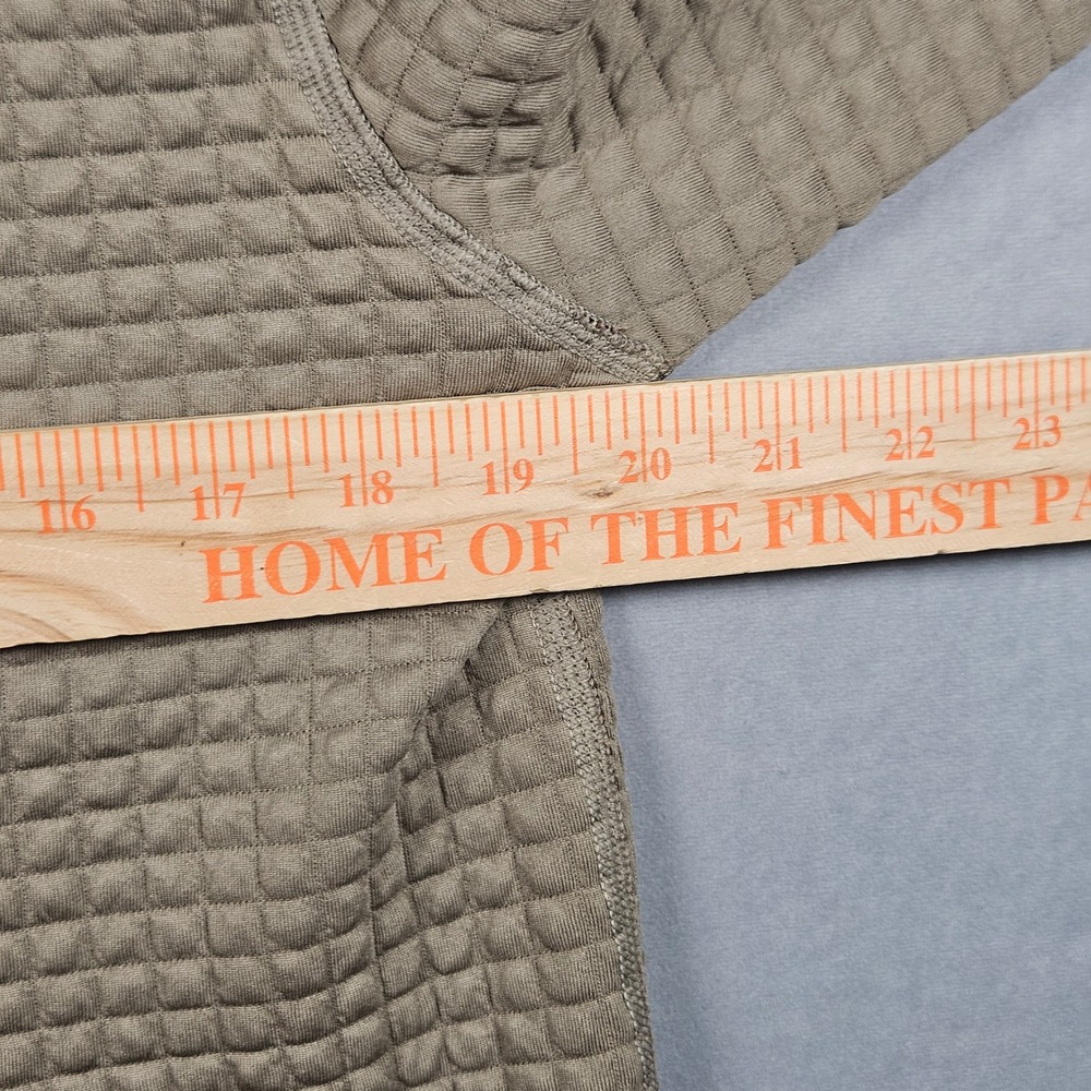 NOBULL Quilted Grid Sweatshirt Mens Medium Tan Performance Crewneck Pullover - Picture 8 of 12